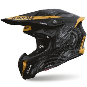 Airoh Twist 3 Maleficent motokrosa ķivere matēta melna-zelta