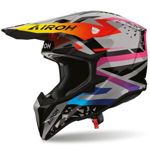 Airoh Wraaap Karma motocikla motokrosa ķivere pelēka-daudzkrāsaina