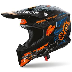 Airoh Wraaap Gear motokrosa ķivere matēti melna-oranža