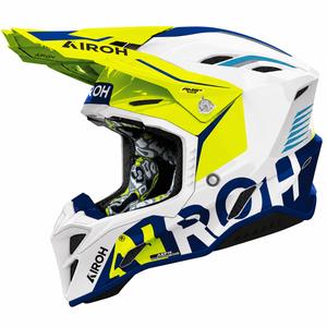 Airoh Aviator Factory Blame zili dzeltena motokrosa ķivere