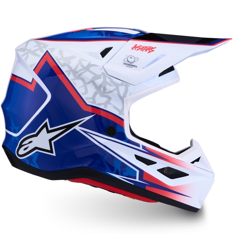 Alpinestars Supertech S-M7 Blaster balti zila motokrosa ķivere