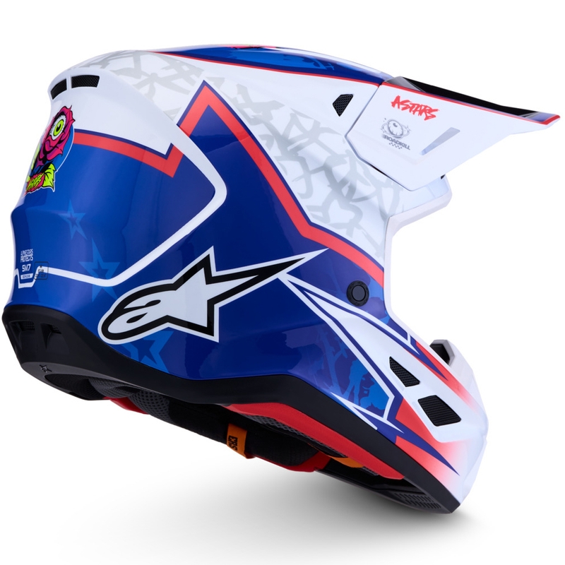 Alpinestars Supertech S-M7 Blaster balti zila motokrosa ķivere