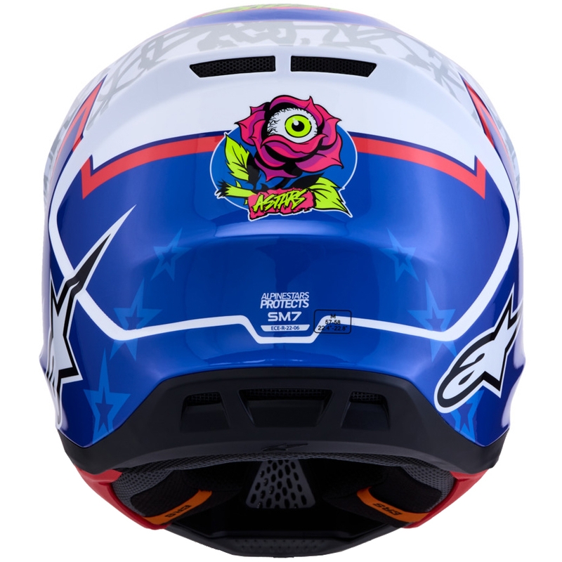 Alpinestars Supertech S-M7 Blaster balti zila motokrosa ķivere