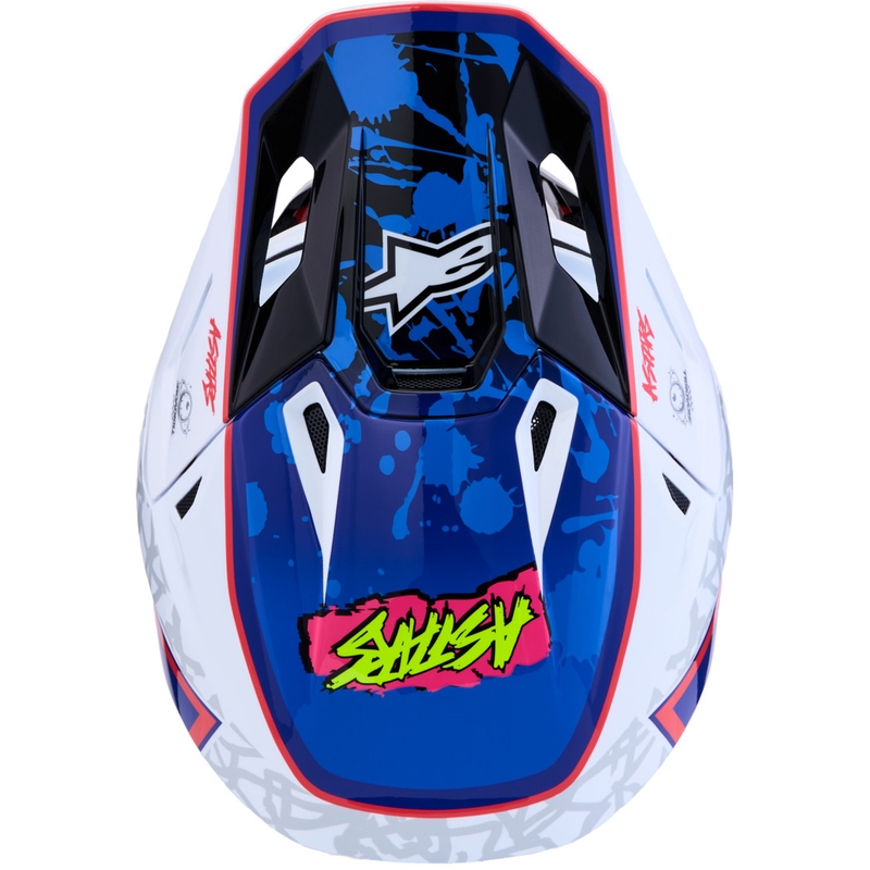Alpinestars Supertech S-M7 Blaster balti zila motokrosa ķivere