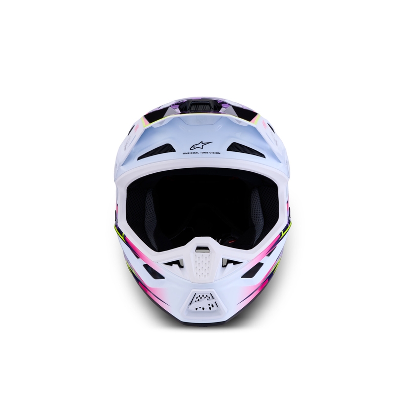 Alpinestars Supertech S-M7 Blaster motocikla motokrosa ķivere violeti balta