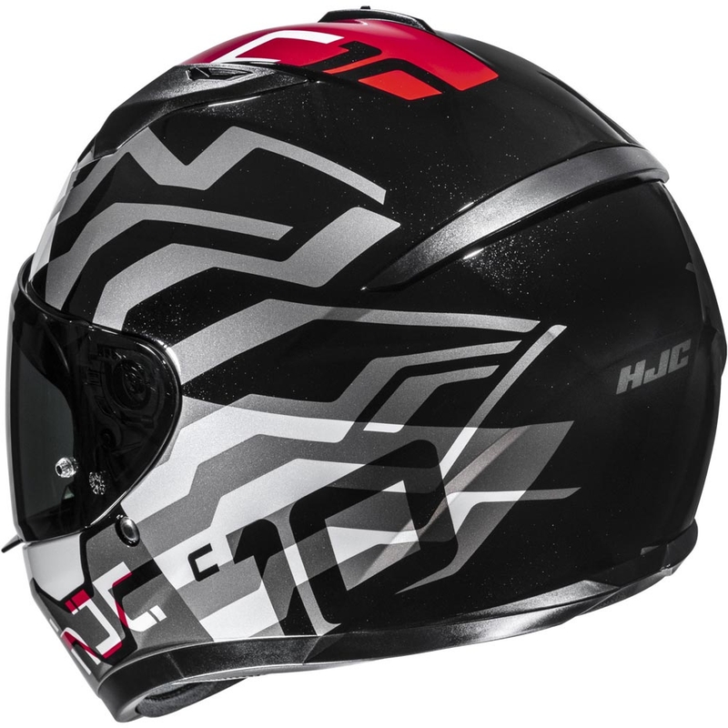 HJC C10 Blade MC1 motocikla ķivere, melna-balta-sarkana