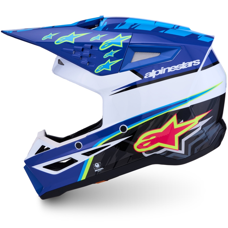 Alpinestars S-M3 Falcon motocikla motokrosa ķivere zila-balta-melna