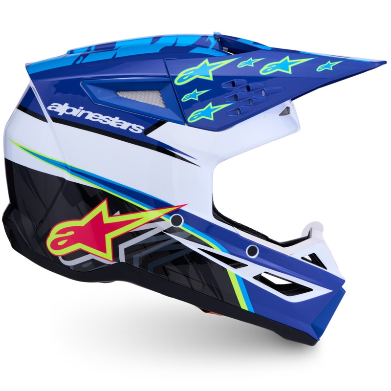 Alpinestars S-M3 Falcon motocikla motokrosa ķivere zila-balta-melna