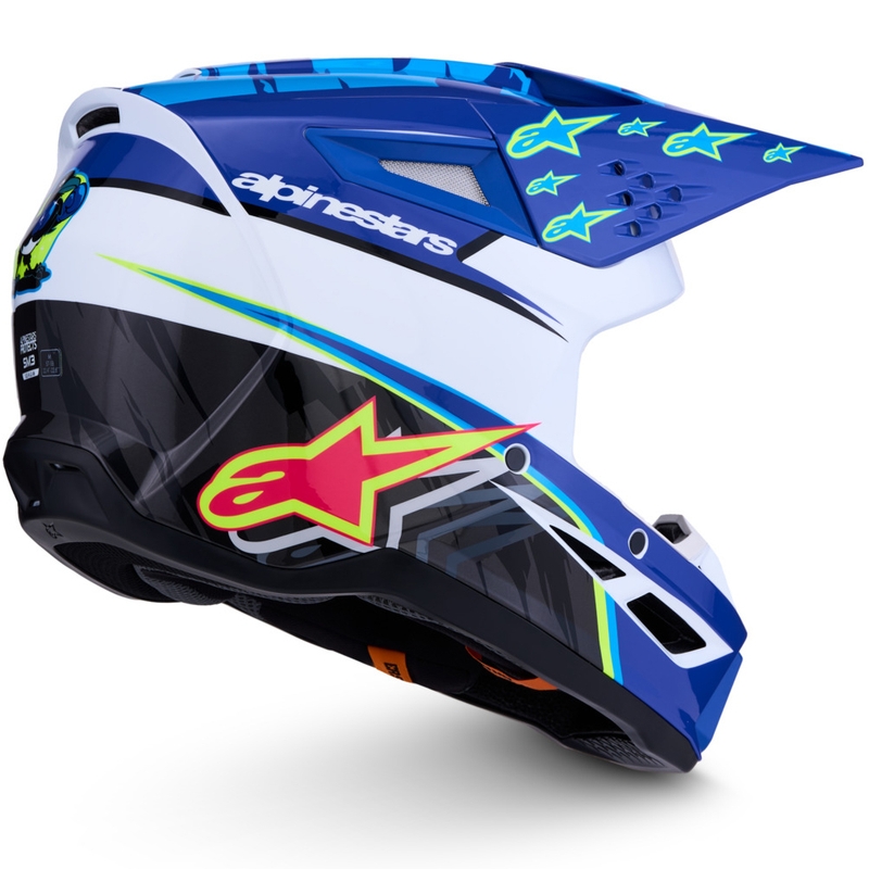 Alpinestars S-M3 Falcon motocikla motokrosa ķivere zila-balta-melna