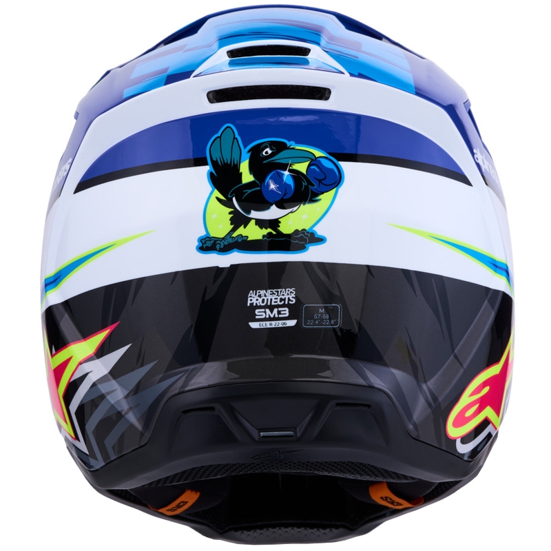 Alpinestars S-M3 Falcon motocikla motokrosa ķivere zila-balta-melna