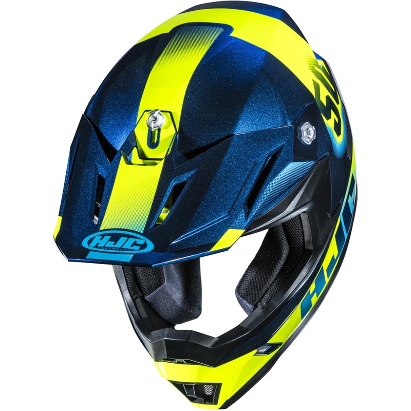 Motokrosa ķivere HJC C50 Dash MC2 zila-fluorēta dzeltena