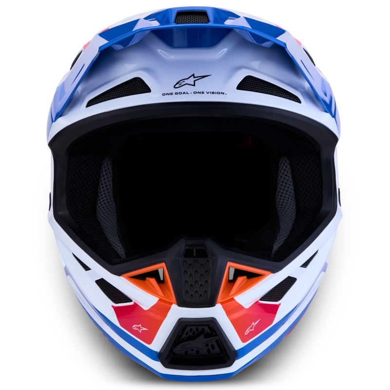 Alpinestars Supertech S-M7 Core motokrosa ķivere balta-zila-oranža