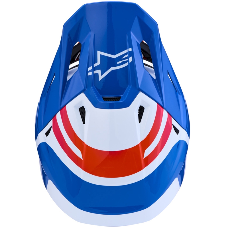 Alpinestars Supertech S-M7 Core motokrosa ķivere balta-zila-oranža