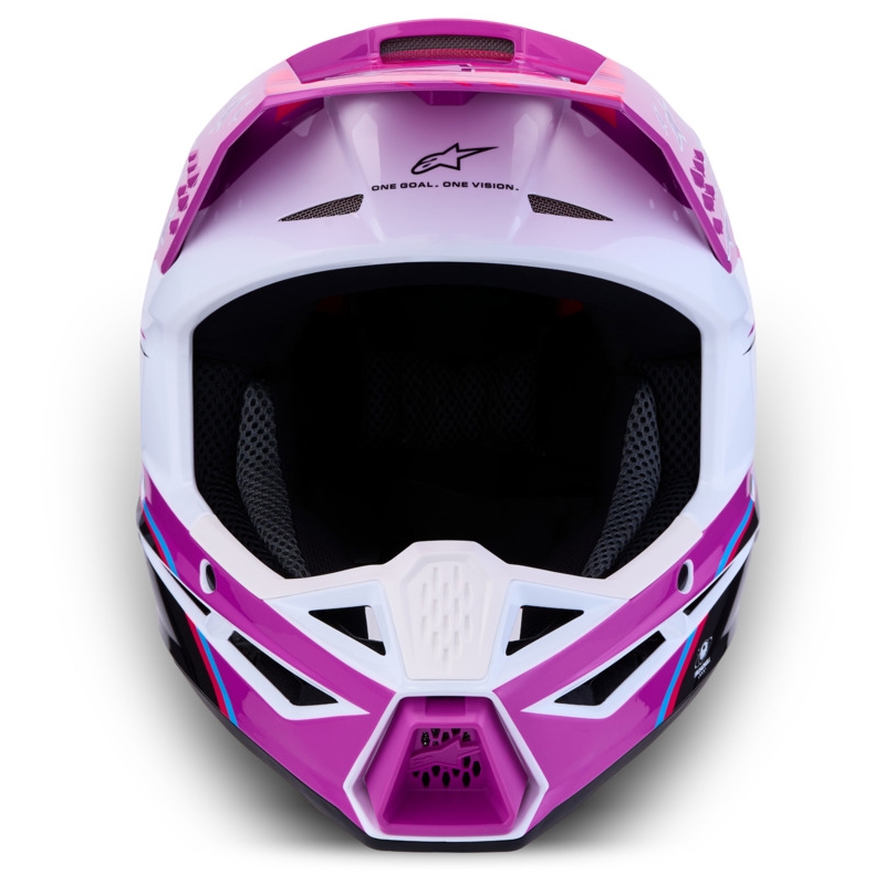 Alpinestars S-M3 Falcon bērnu motokrosa ķivere violeti balta melna