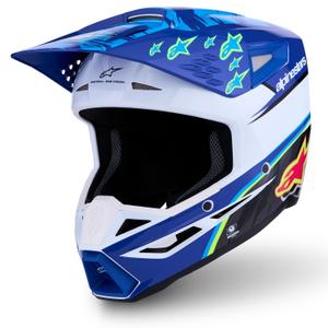 Alpinestars S-M3 Falcon bērnu motokrosa ķivere zila-balta-melna