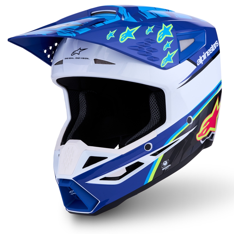 Alpinestars S-M3 Falcon bērnu motokrosa ķivere zila-balta-melna