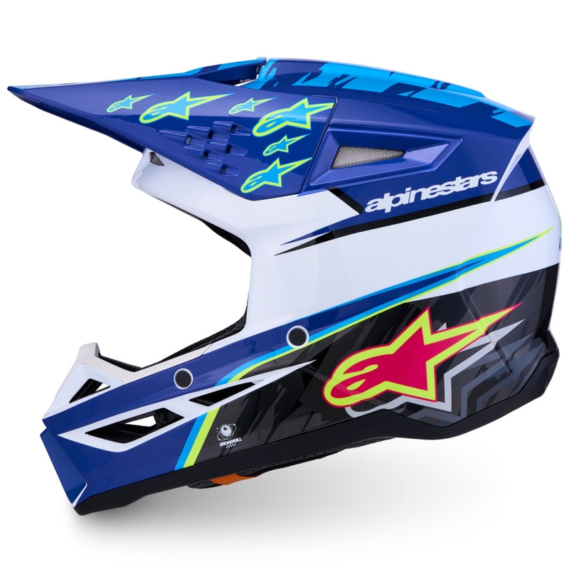 Alpinestars S-M3 Falcon bērnu motokrosa ķivere zila-balta-melna