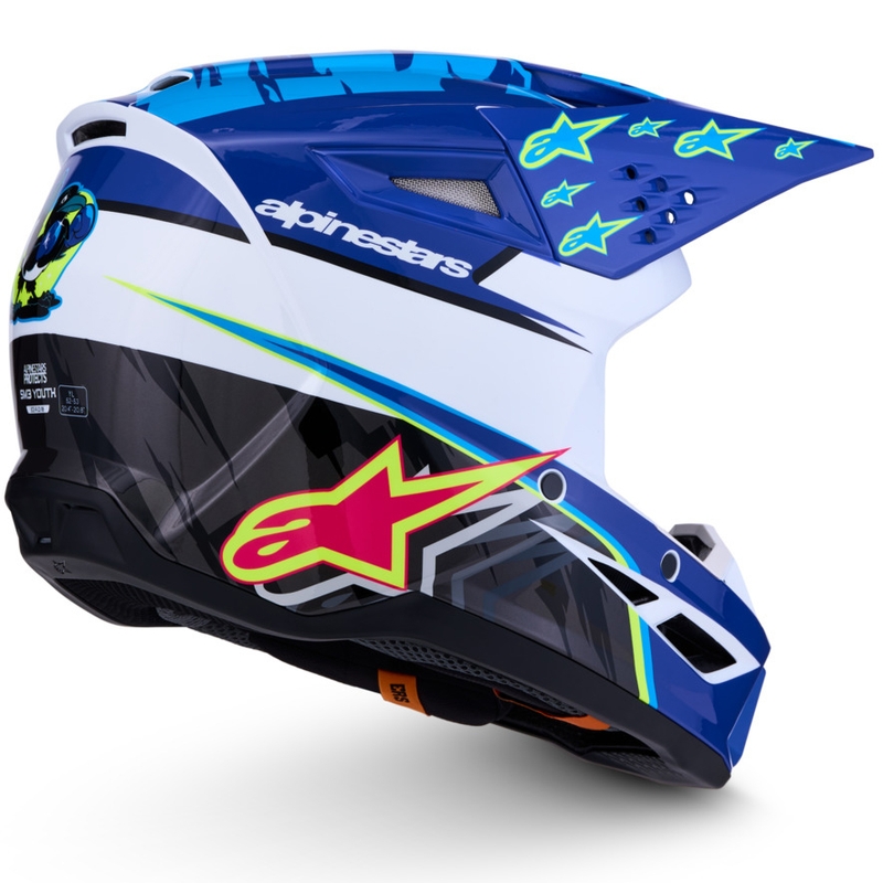 Alpinestars S-M3 Falcon bērnu motokrosa ķivere zila-balta-melna