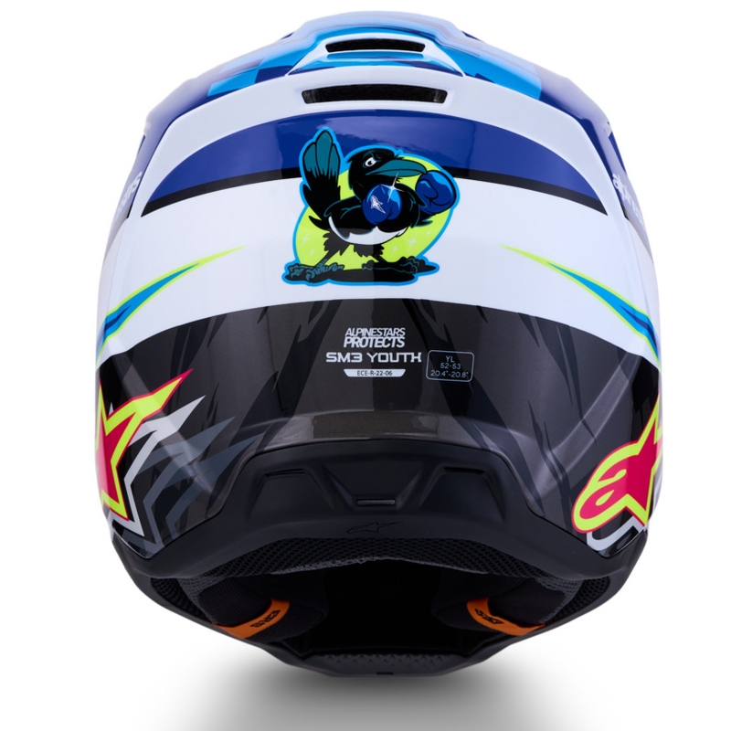 Alpinestars S-M3 Falcon bērnu motokrosa ķivere zila-balta-melna
