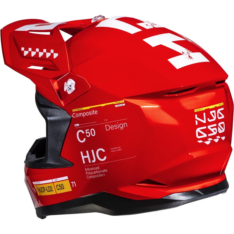 HJC C50 Tagg MC1 motokrosa ķivere sarkana