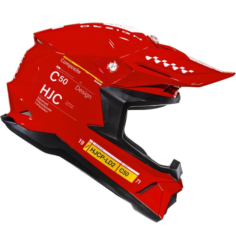 HJC C50 Tagg MC1 motokrosa ķivere sarkana