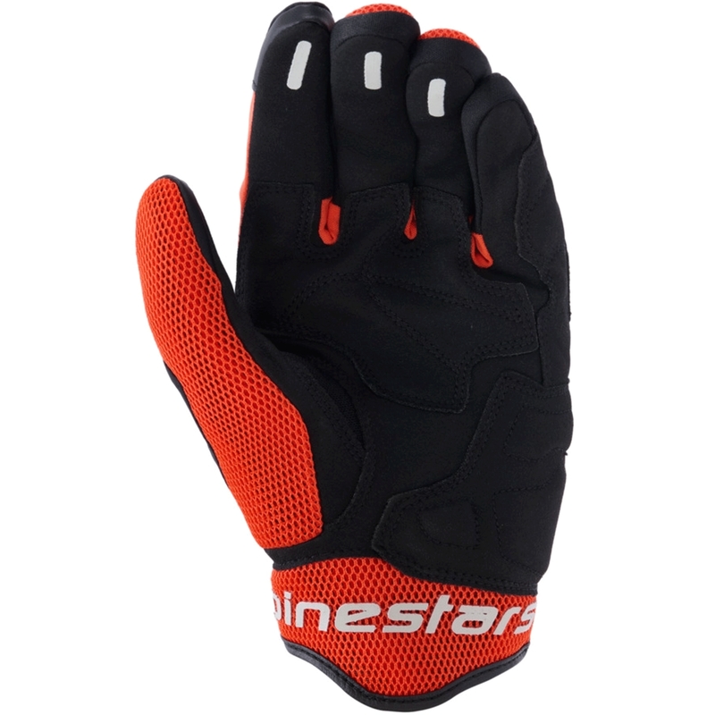Alpinestars Mogress Airflow motocikla cimdi melni-sarkani-oranži