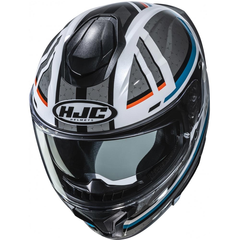 HJC C71 Novah MC27 motocikla ķivere, pelēka-balta-zila