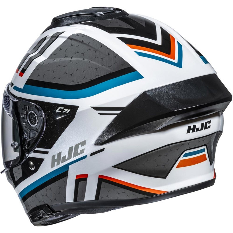 HJC C71 Novah MC27 motocikla ķivere, pelēka-balta-zila