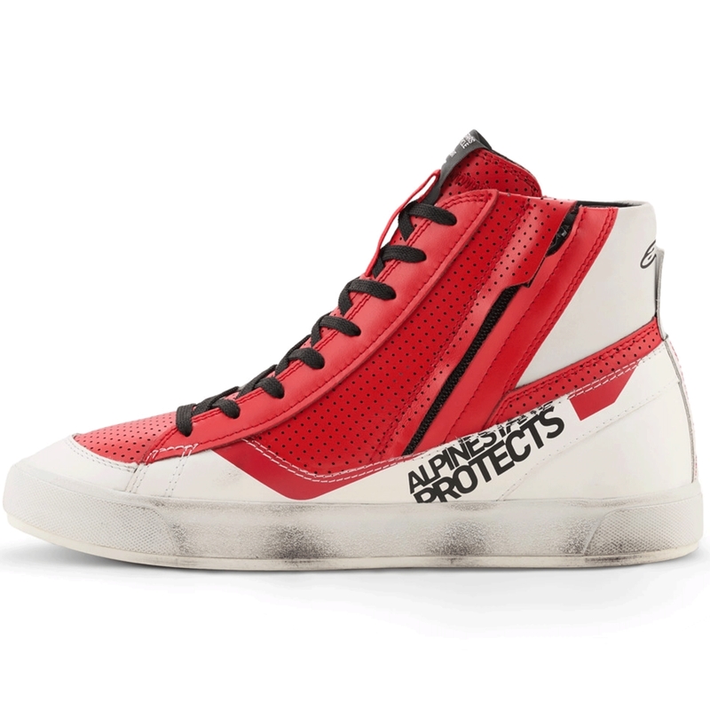 Alpinestars Stated Flair motociklu zābaki balti-sarkani