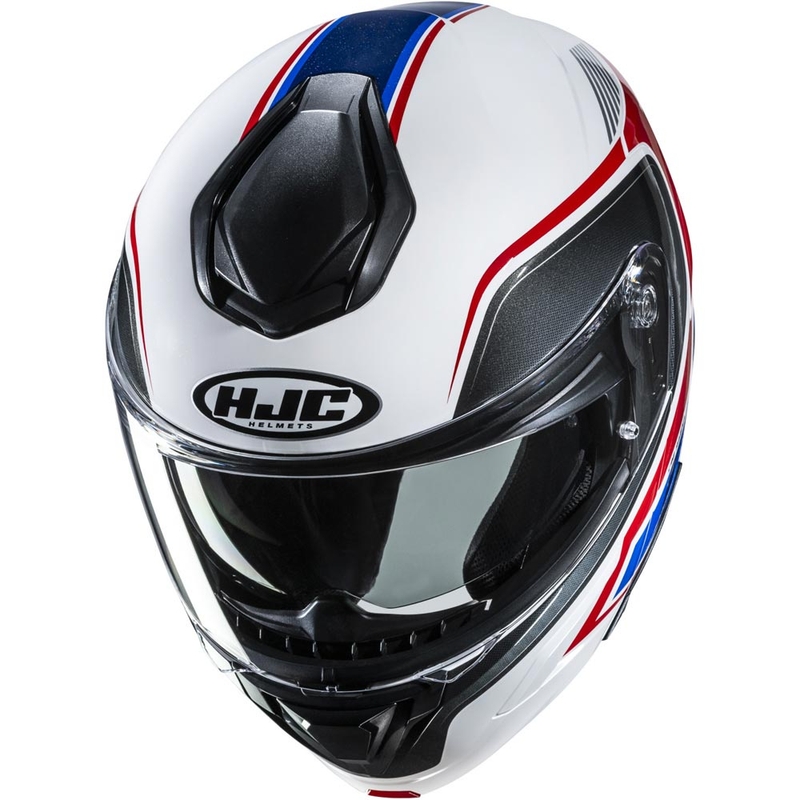 Atverama motocikla ķivere HJC C92 Ragna MC21 balta-sarkana-zila