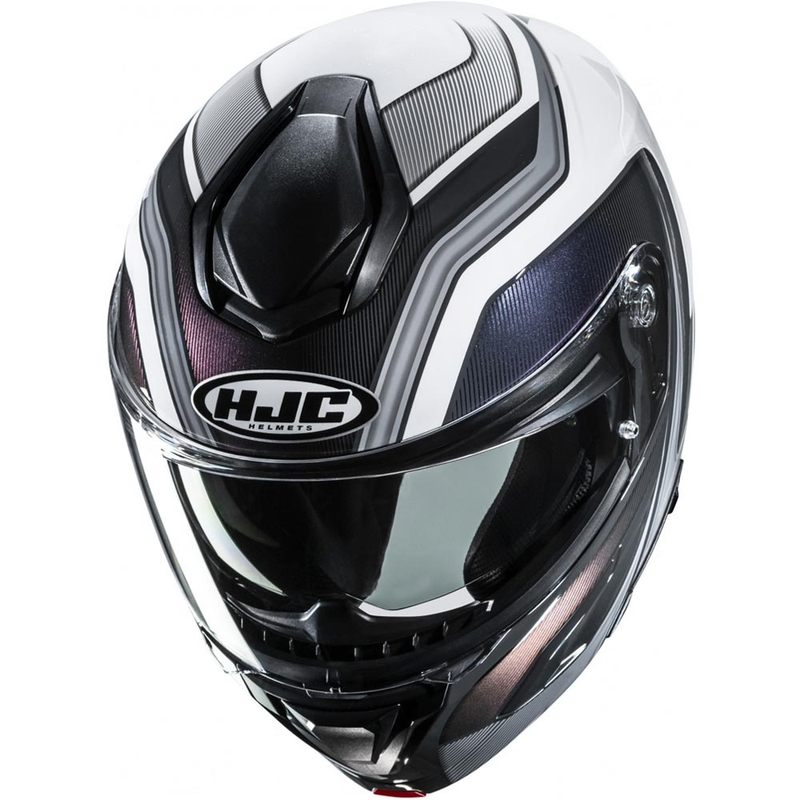 Atverama motocikla ķivere HJC C92 Sirius MC10 melna-balta