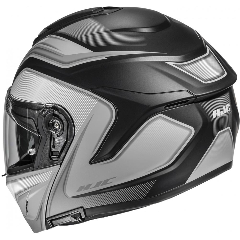 Atverama motocikla ķivere HJC C92 Sirius MC5SF melna-balta-sudraba