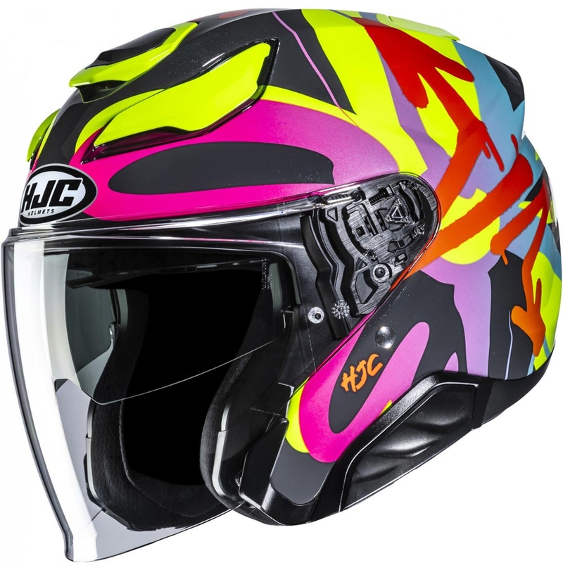 Atvērtā motocikla ķivere HJC F31 Sora MC38 melna