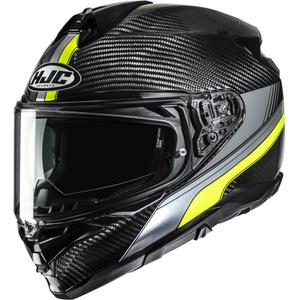 Pilna izmēra motocikla ķivere HJC F72 Carbon Eos MC3H melna-fluorescējoši dzeltena
