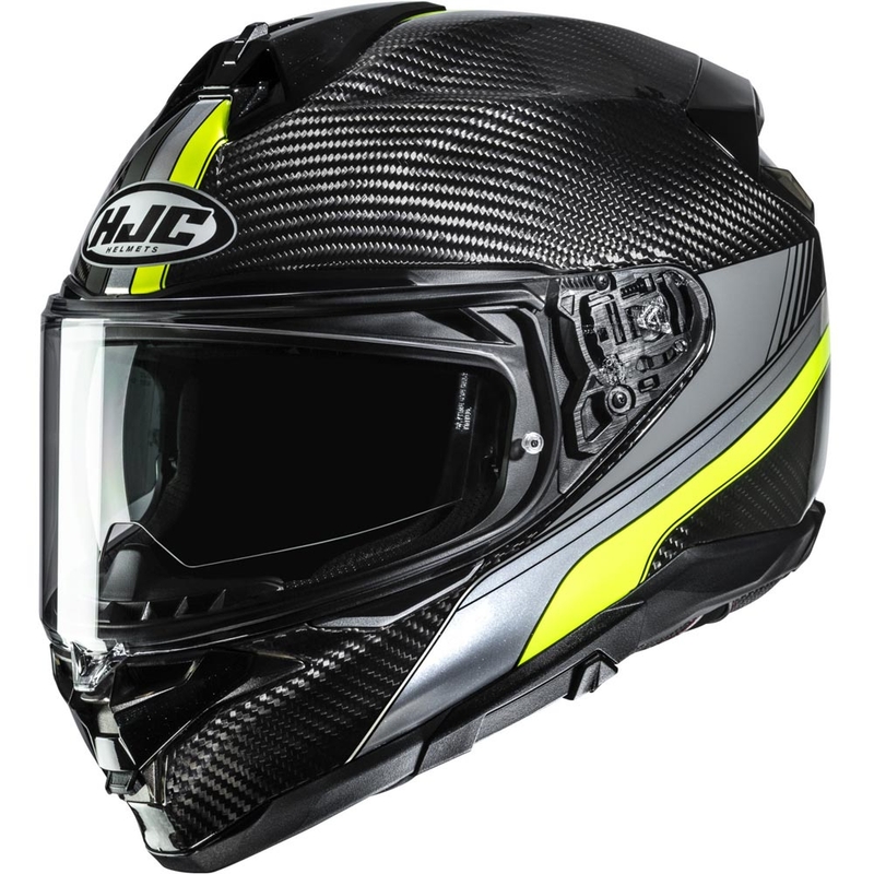 Pilna izmēra motocikla ķivere HJC F72 Carbon Eos MC3H melna-fluorescējoši dzeltena