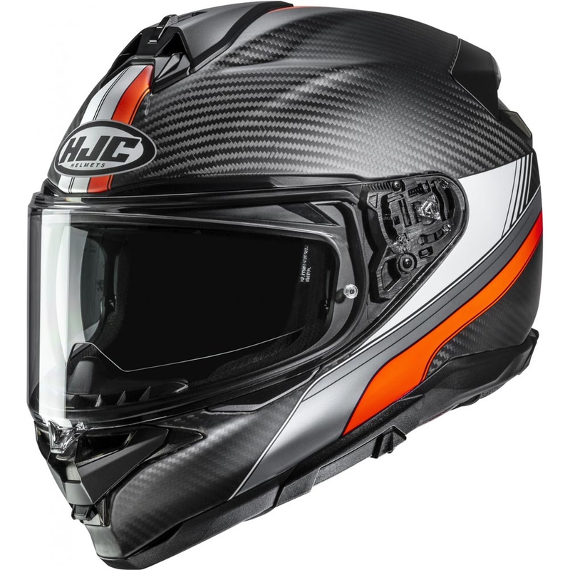 Pilna motocikla ķivere HJC F72 Carbon Eos MC6HSF melna-oranža