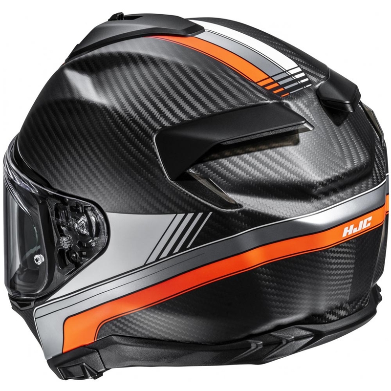 Pilna motocikla ķivere HJC F72 Carbon Eos MC6HSF melna-oranža