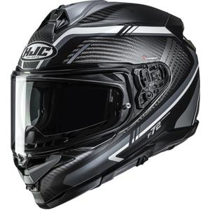 Pilna izmēra motocikla ķivere HJC F72 Carbon Kairo MC5SF melna-pelēka-balta