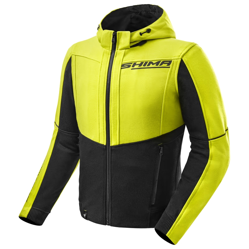 Motocikla jaka ar kapuci Shima Daybreaker black-fluo yellow