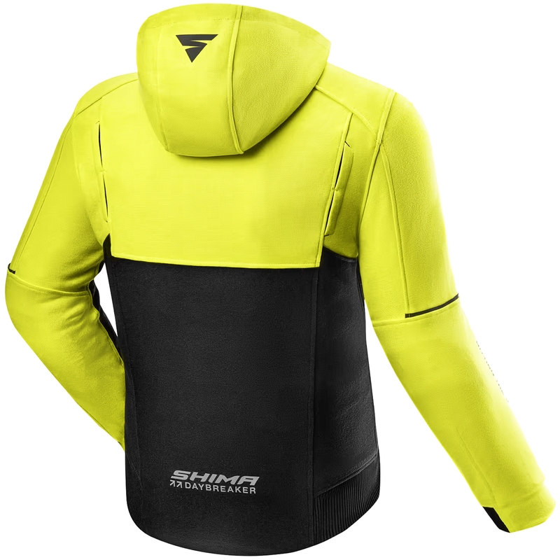 Motocikla jaka ar kapuci Shima Daybreaker black-fluo yellow