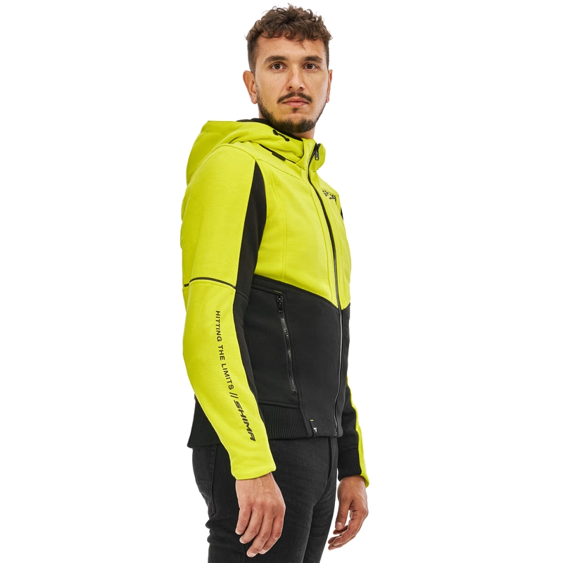 Motocikla jaka ar kapuci Shima Daybreaker black-fluo yellow