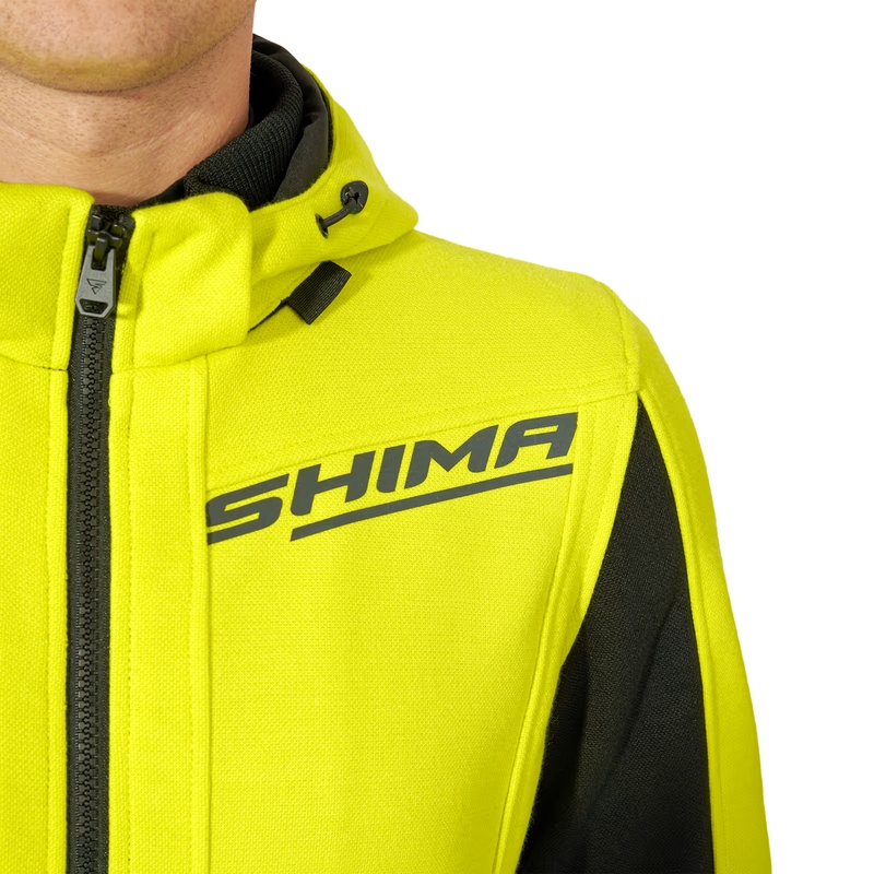 Motocikla jaka ar kapuci Shima Daybreaker black-fluo yellow