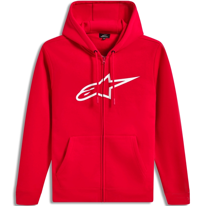 Alpinestars Ageless rāvējslēdzēja jaka ar kapuci, 3 sarkana-balta