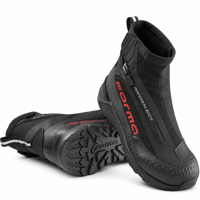Forma Speed X Dry motocikla zābaki melni-sarkani-melni
