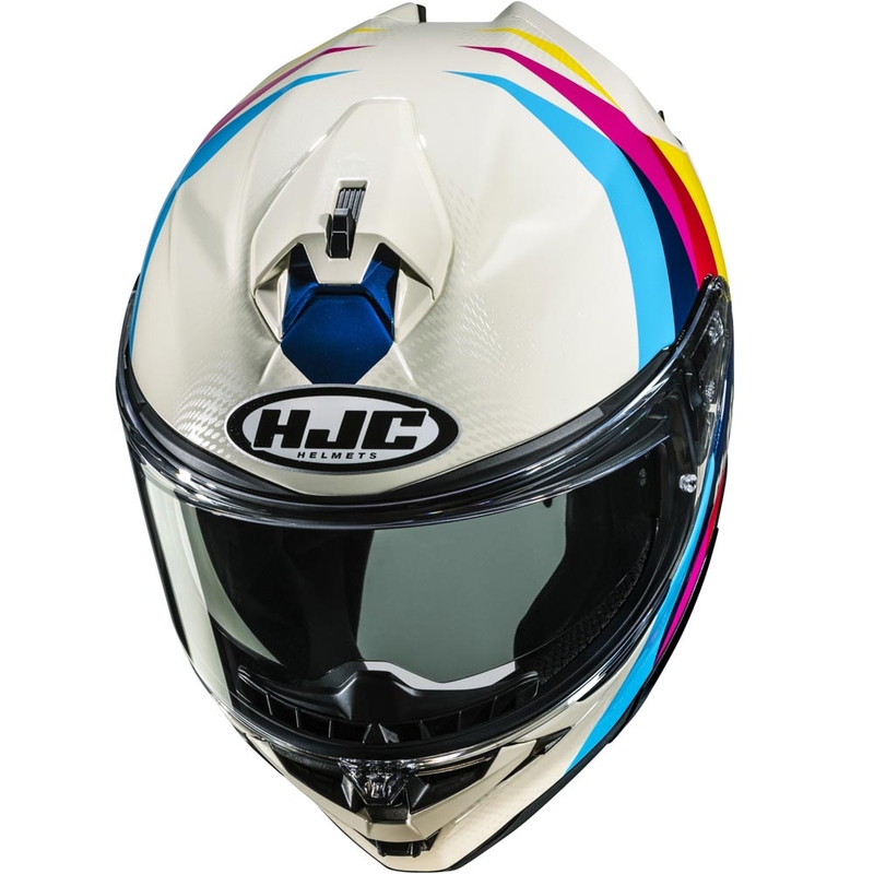Pilna motocikla ķivere HJC F72 Racero MC23, balta