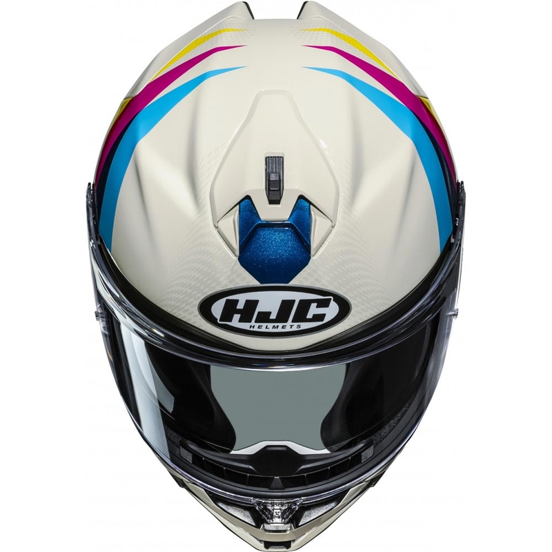 Pilna motocikla ķivere HJC F72 Racero MC23, balta