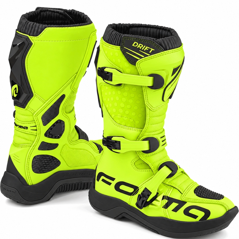 Motokrosa zābaki Forma Drift fluo dzelteni-melni