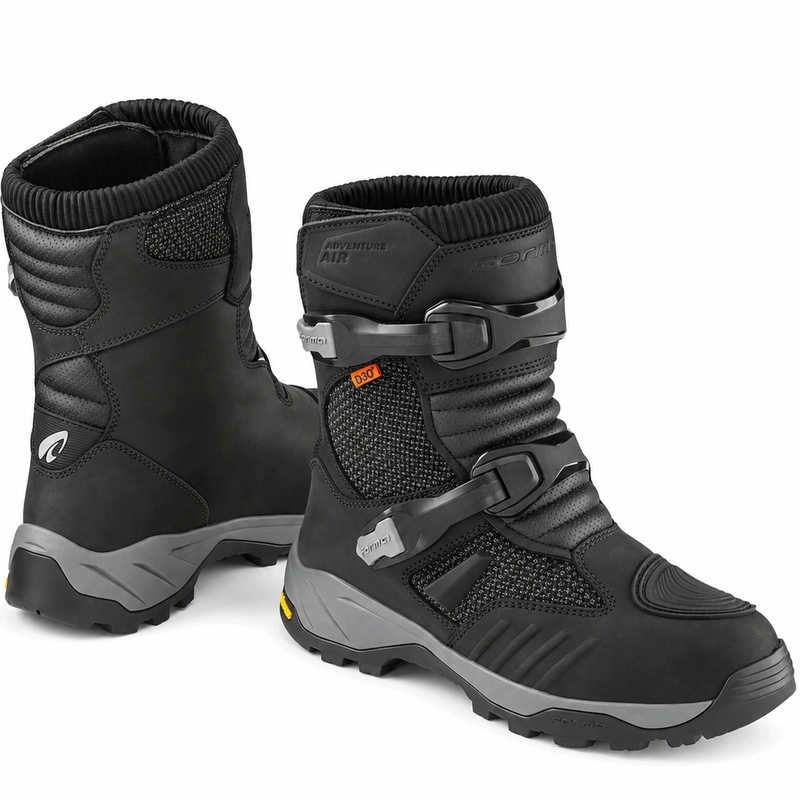 Forma Adventure Air Low Dry motocikla zābaki, melni
