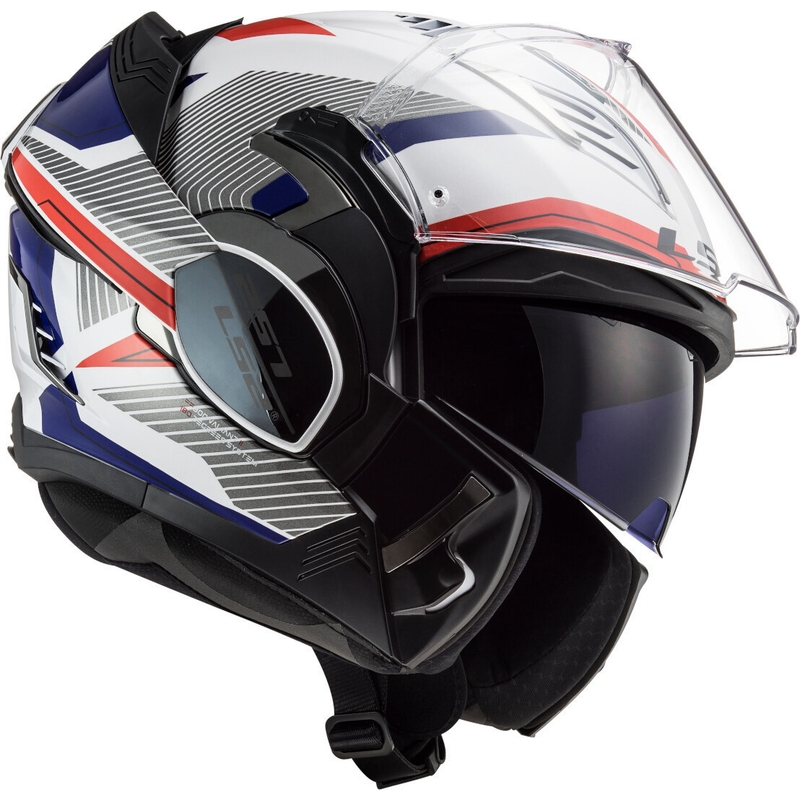 Překlápěcí přilba na motorku LS2 FF900 Valiant II Revo bílo-modro-červená