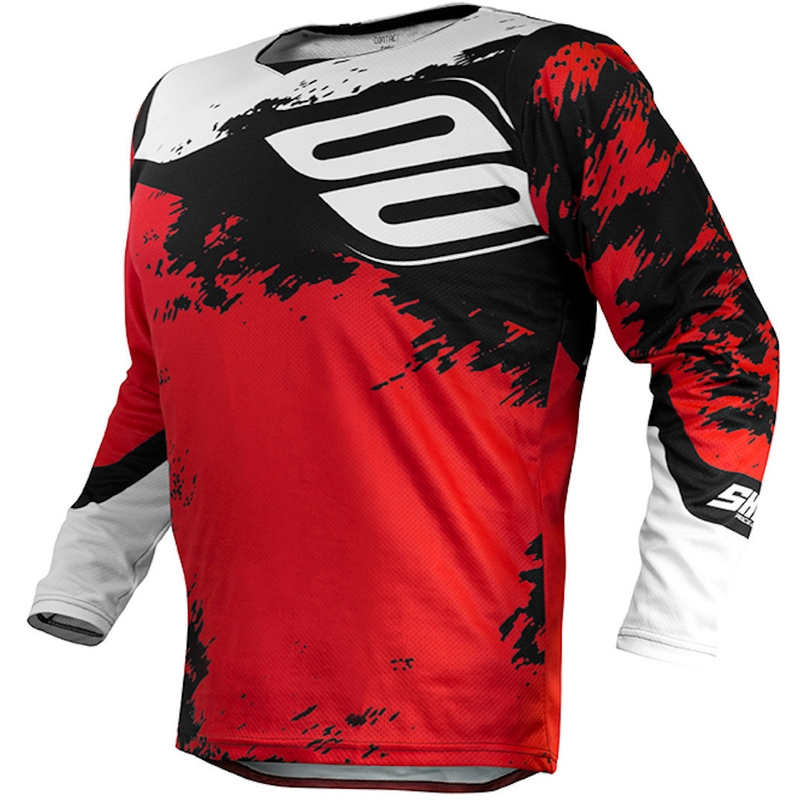 Motokrosový dres Shot Contact Shadow červeno-černo-bílý výprodej